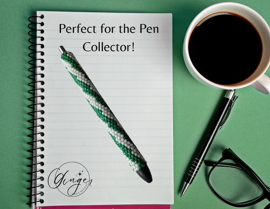 Green and White Lightening Diamond Art Ink Joy Gel Pen