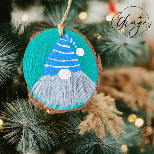 Henry the Gnome Wooden Ornament