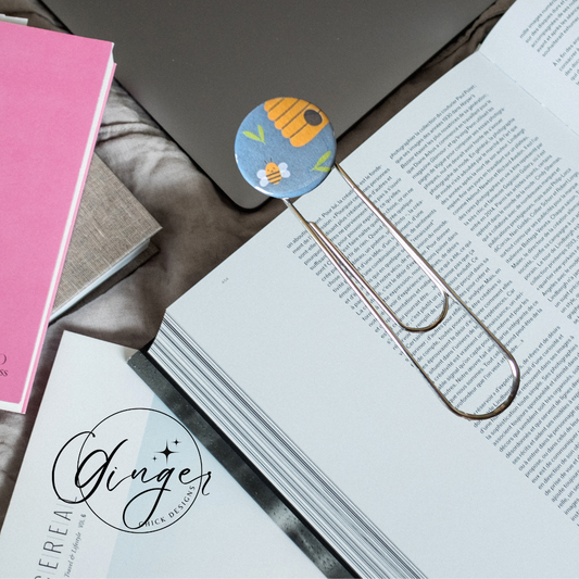 Honey Bees 3-Inch Paperclip Bookmark