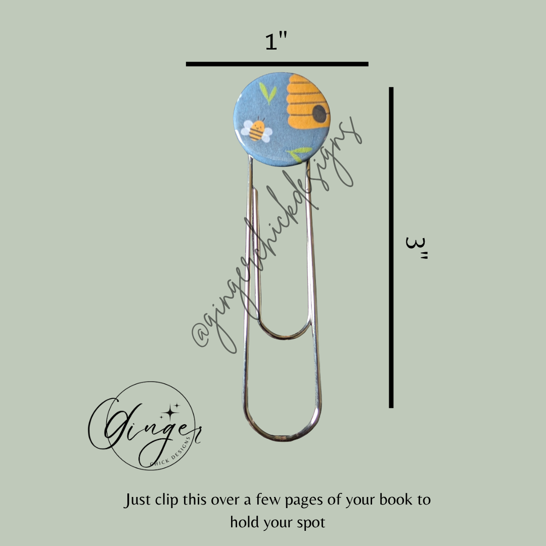 Honey Bees 3-Inch Paperclip Bookmark