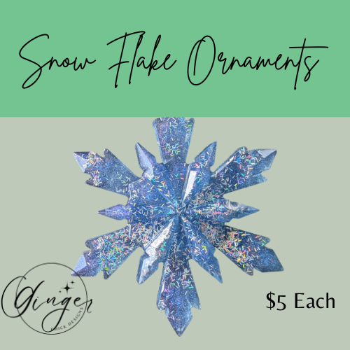 Ice Crystal Resin Snowflake Ornament