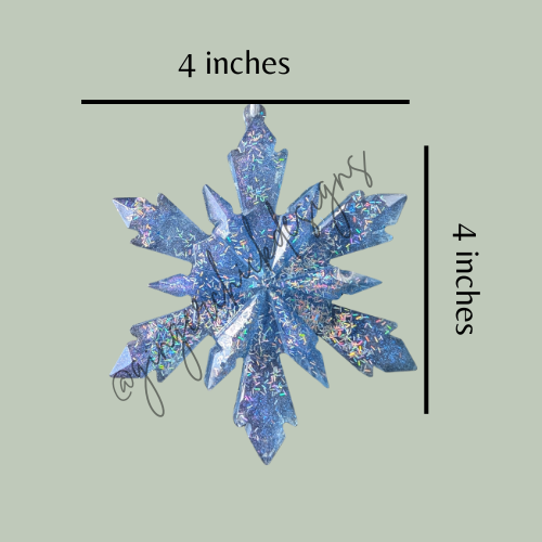 Ice Crystal Resin Snowflake Ornament