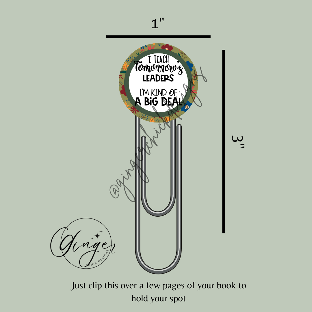 I Teach 3-Inch Paperclip Bookmark