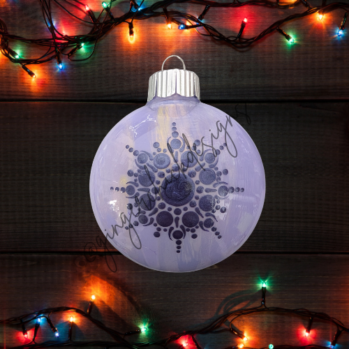 Lavendar Beauty Mandala Art Round Disc Ornament