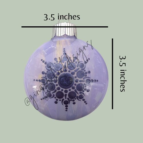 Lavendar Beauty Mandala Art Round Disc Ornament