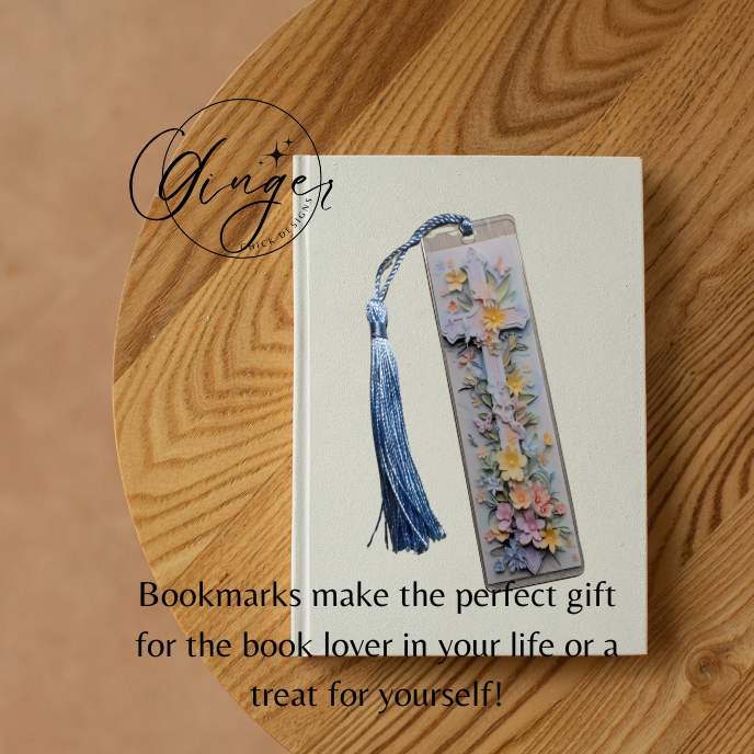 Lavender Cross Acrylic Bookmarks