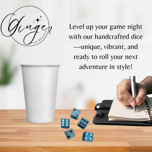 Mixed Turquoise Small D6 Dice Set