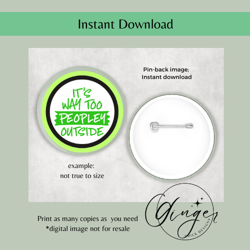 Anti-Social Lime Pin-Back Design