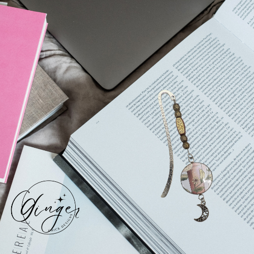 Crystal Moon Hook Bookmark