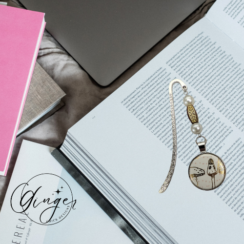 Gold Mushroom Hook Bookmark