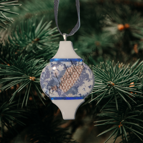 Blue Jean Ceramic Tile Ornament