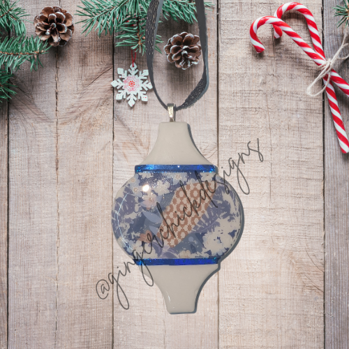 Blue Jean Ceramic Tile Ornament