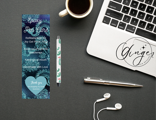 Under the Sea Pen Care Card