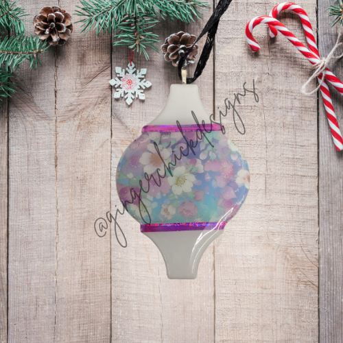 Fields of Lavendar Ceramic Tile Ornament