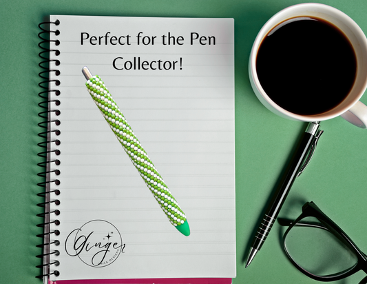 Lime Green and White Diamond Art Ink Joy Gel Pen