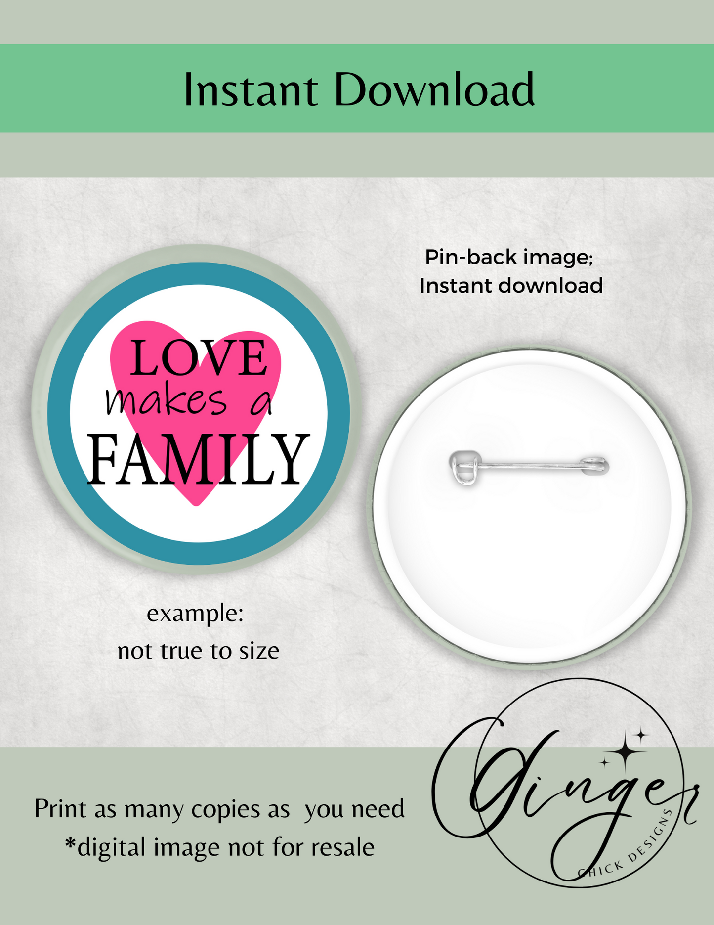 Adoption Pin-Back Design