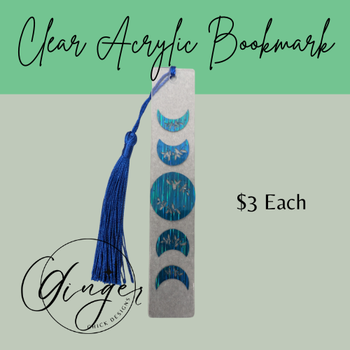 Moon Phase Acrylic Bookmarks