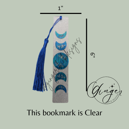 Moon Phase Acrylic Bookmarks