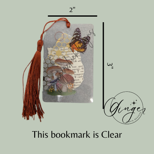 Mushroom Dictionary Acrylic Bookmark
