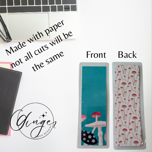 Mushrooms Prints Laminated Bookmark