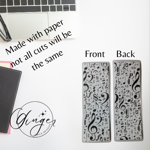 Music Notes Laminated Bookmark