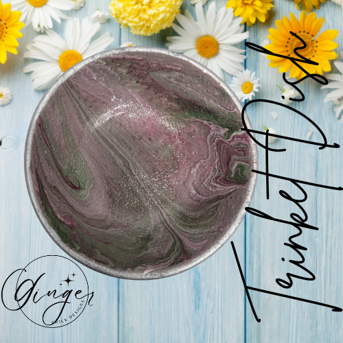 Mystic Paint Pour Trinket Dish