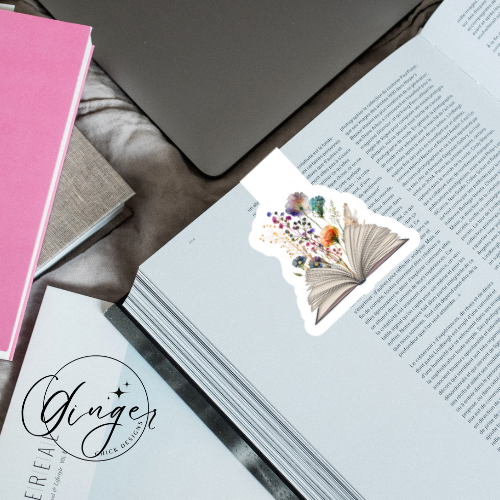 Wild Flowers Book Magnetic Bookmark
