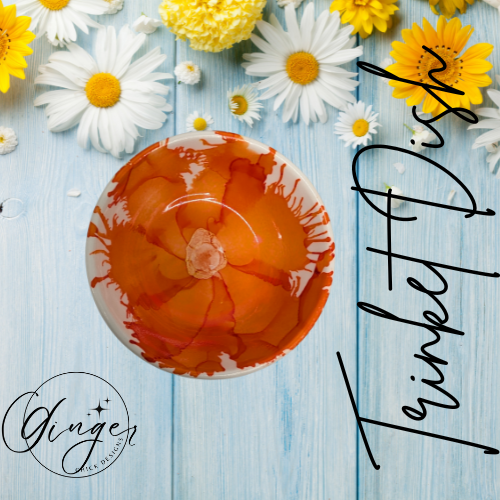 Orange Flower Trinket Dish