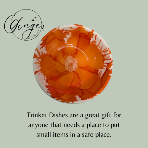 Orange Flower Trinket Dish