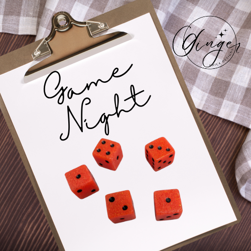 Orange Glitter Small D6 Dice Set