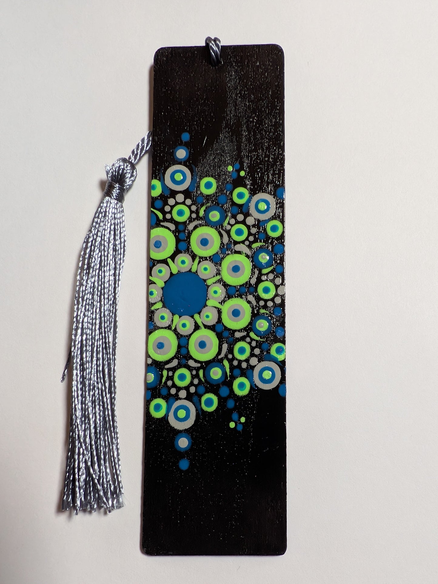 Hand-Painted Mandala Dot Art Wooden Bookmark