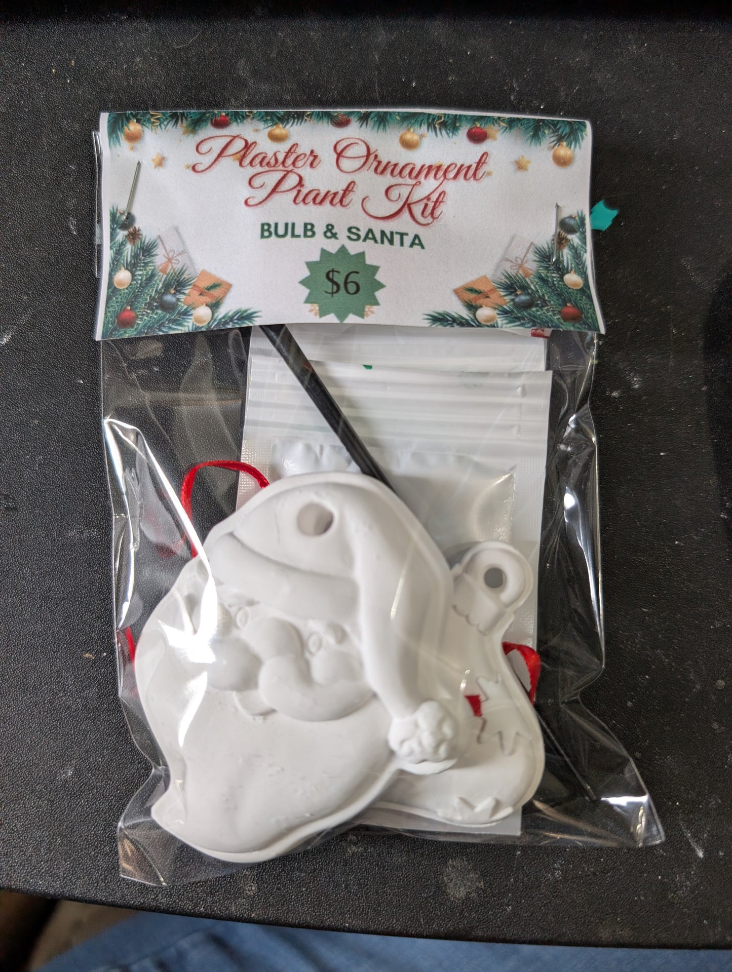Plaster Ornament Paint Kit – Santa & Bulb