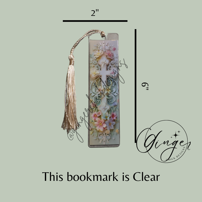 Pastel Cross Acrylic Bookmarks