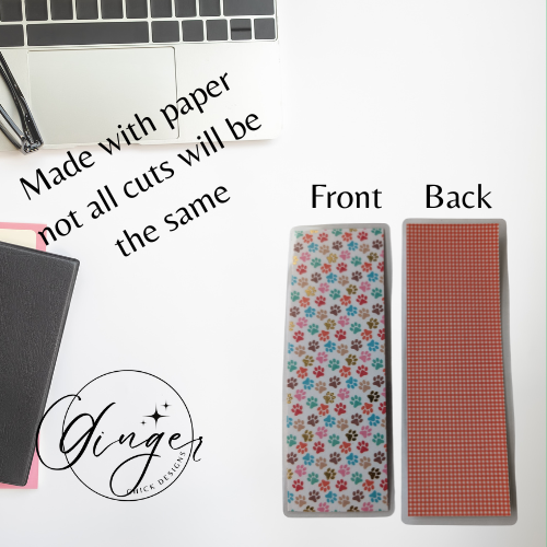 Paw Print Laminated Bookmark