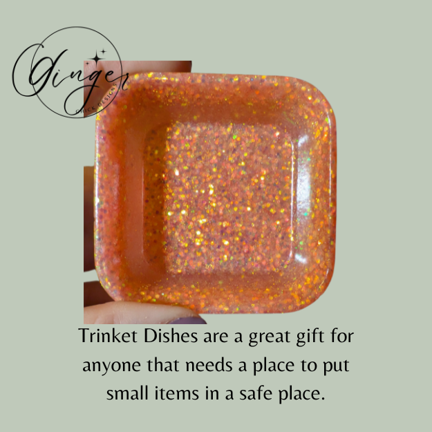 Peaches Square Trinket Dish