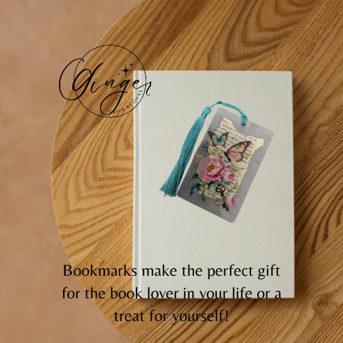 Pink Butterflies Dictionary Acrylic Bookmark