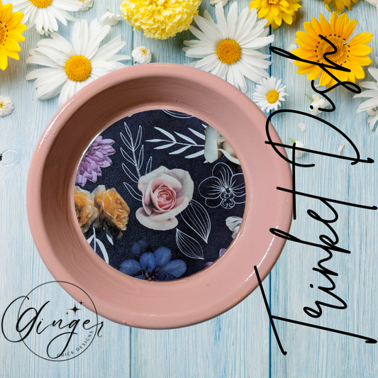 Pink Garden Trinket Dish