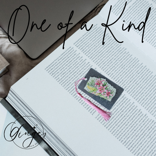 Pink Lillies Dictionary Acrylic Bookmark