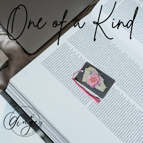 Pink Rose Blossom Dictionary Acrylic Bookmark