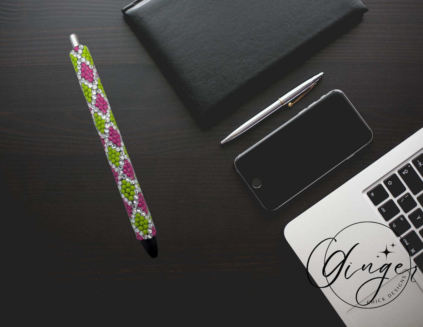 Pink and Green Diamond Art Ink Joy Gel Pen