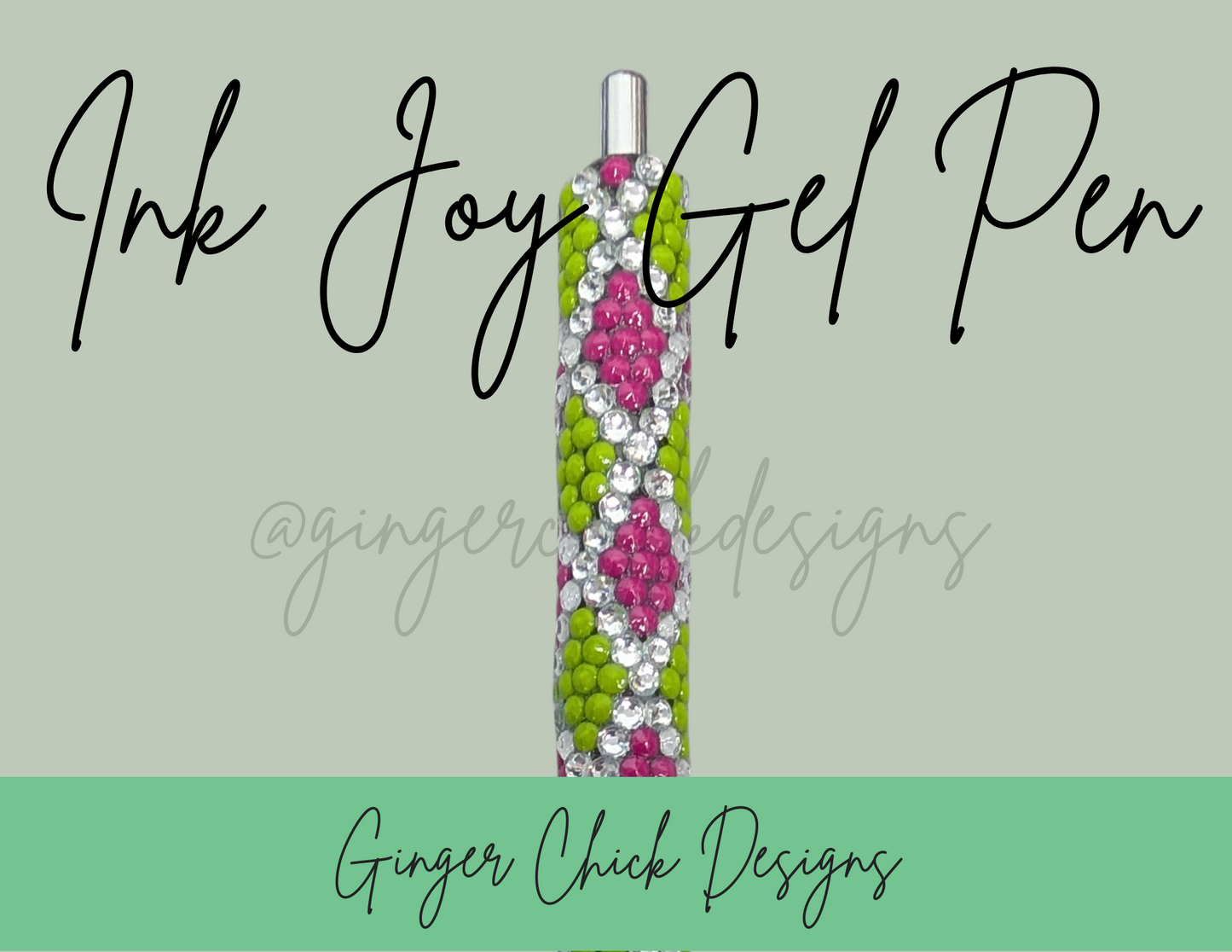 Pink and Green Diamond Art Ink Joy Gel Pen