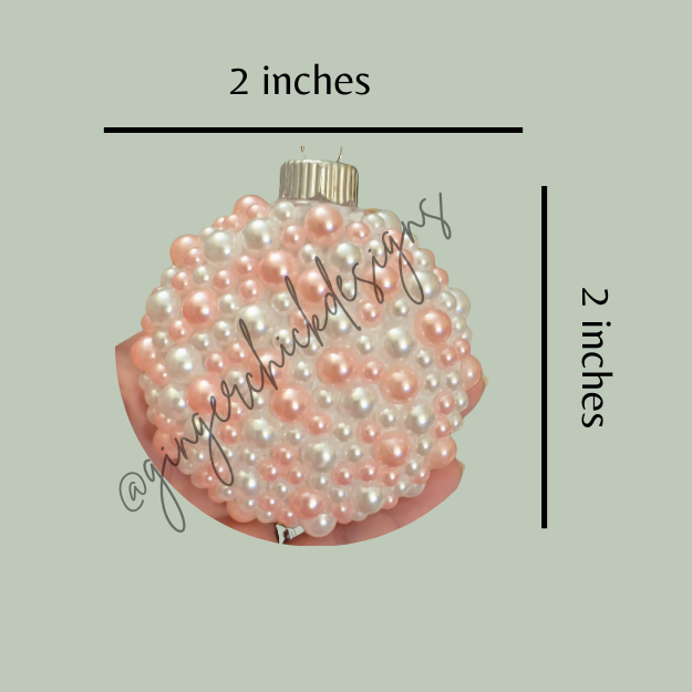 Pink & White Beaded Ornament