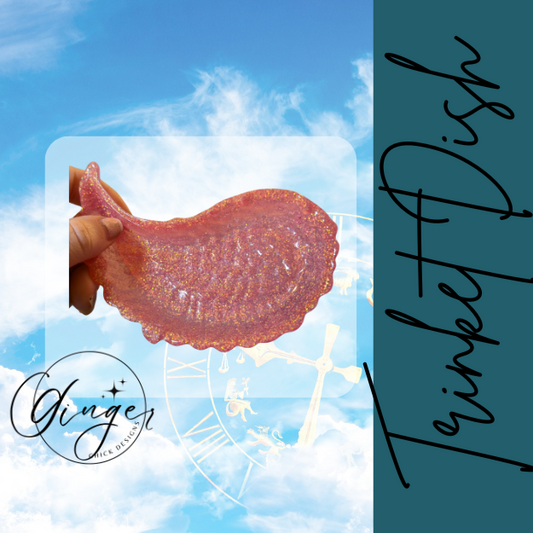 Pretty in Pink Angel Wing Trinket Dish