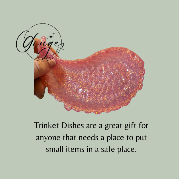 Pretty in Pink Angel Wing Trinket Dish