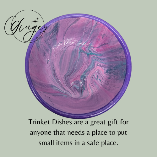 Princess Paint Pour Trinket Dish