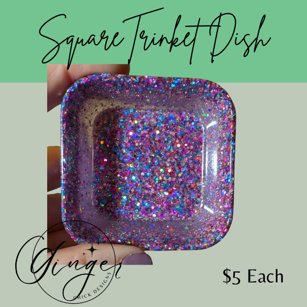 Purple Passion Square Trinket Dish