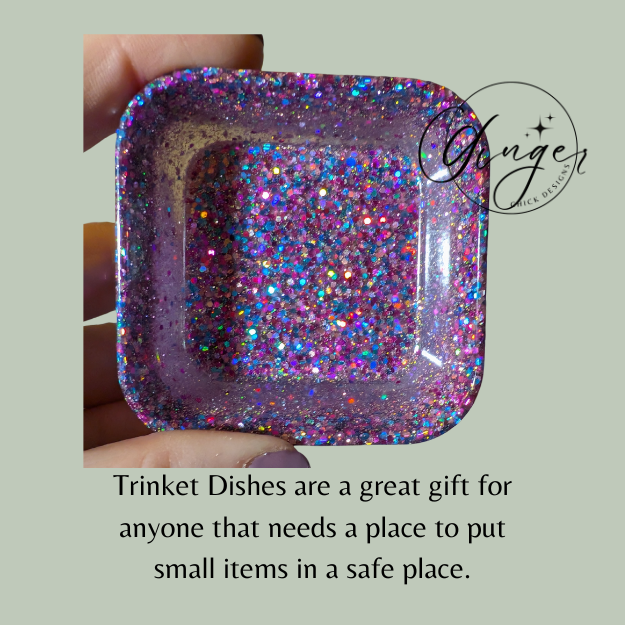 Purple Passion Square Trinket Dish