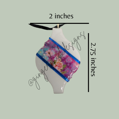 Quilt Ceramic Tile Ornament