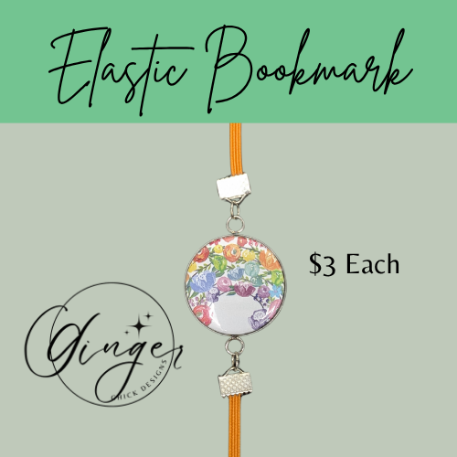 Rainbow Flower Elastic Bookmark