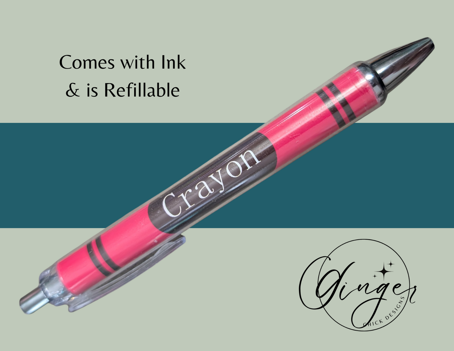 Red Crayon Gel Pen